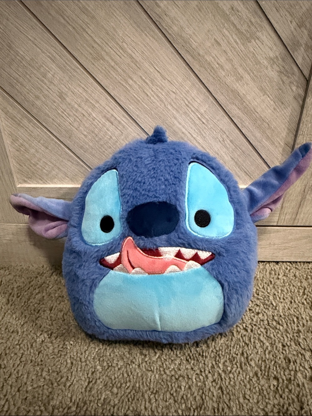 Squishmallows Blue Stitch Alien Plush Pillow - Light Blue Accents